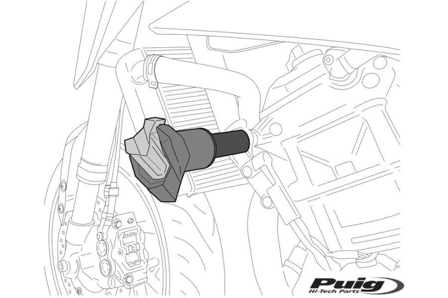 KAWASAKI NINJA 7 HYBRID [2025] – Crash Pads R19 – Negro