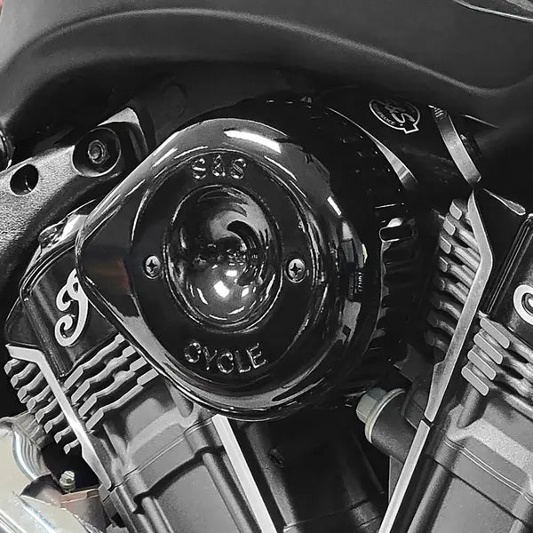 Indian PURSUIT 108 Limited Premium [2025-2026] - Stealth Luftfilter-Kit mit Abdeckung – Oberfläche: Schwarz – Bild 4