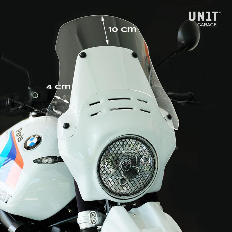 BMW R nineT 1200 Urban G/S (escape bajo) [2017-2023] - Extensión de parabrisas Fenouil con soporte