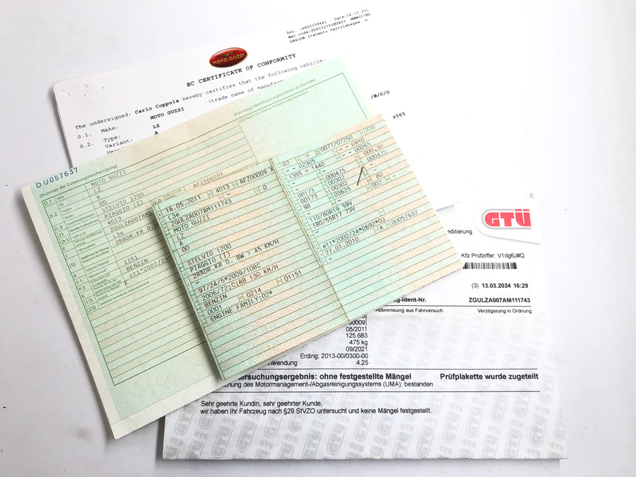 Moto Guzzi Stelvio 1200 8V [2011] - Marco con documentos de accidente -libre