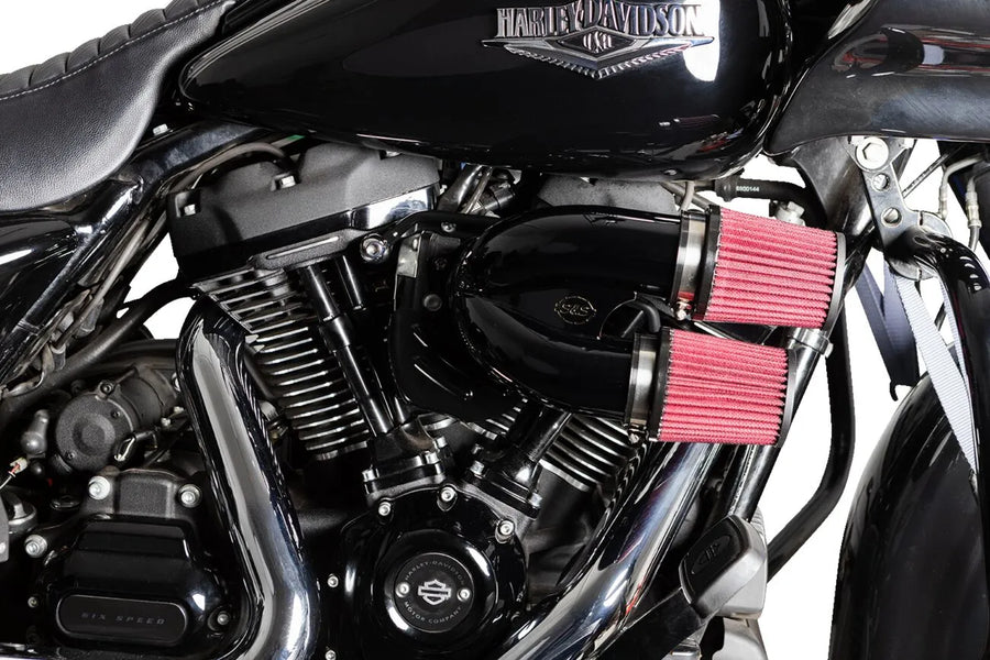 Harley-Davidson FLSTFI 1923 Softail Fat Boy Gray Ghost 117 [2025] - Tuned Induction Luftfilterkit – Oberfläche: Schwarz – Bild 3