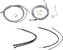 harley davidson flhrxs [MARCA BURLY] - Kit completo de cable de manillar/línea de freno de acero inoxidable-1