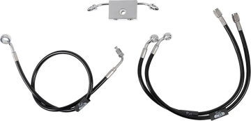 harley davidson fxdrs 114 [LA CHOPPERS] - Kit de latiguillos de freno trenzados negros