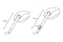 aprilia smv 1200 dorsoduro [SW-MOTECH] – juego de espejos deportivos, brazo de espejo corto