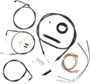Harley Davidson Fxst [LA CHOPPERS] - Kit completo de cable de manillar/línea de freno trenzado Midnight