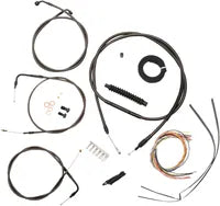 Harley Davidson Flst [LA CHOPPERS] - Kit completo de cable de manillar/línea de freno trenzado Midnight