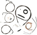 Harley Davidson Flst [LA CHOPPERS] - Kit completo de cable de manillar/línea de freno trenzado Midnight