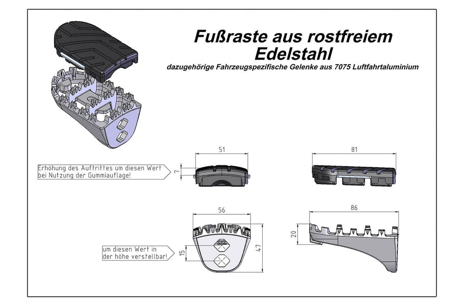 Honda XL 600 V Transalp [1987-1988] - Reposapiés ION – imagen 1