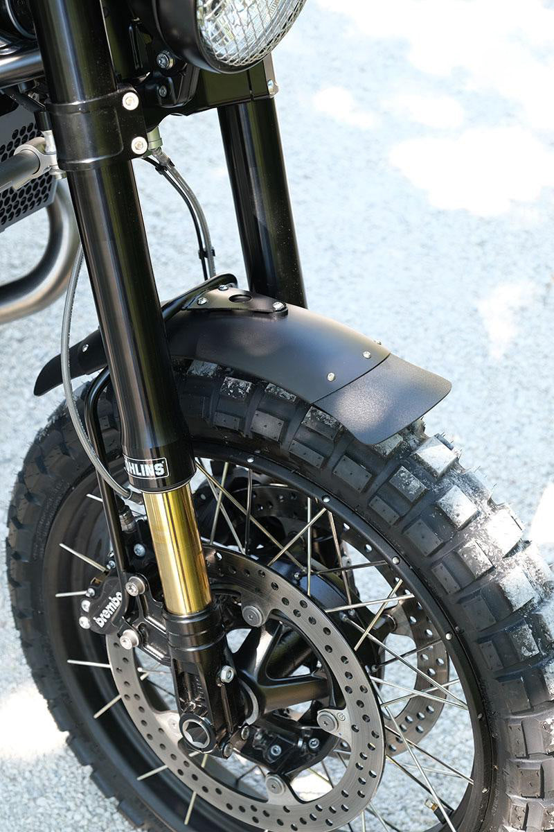 BMW R nineT 1200 Urban G/S (escape bajo) [2017-2023] - Juego de horquilla Öhlins USD + placas de garaje y unidad de pies (altura estándar)