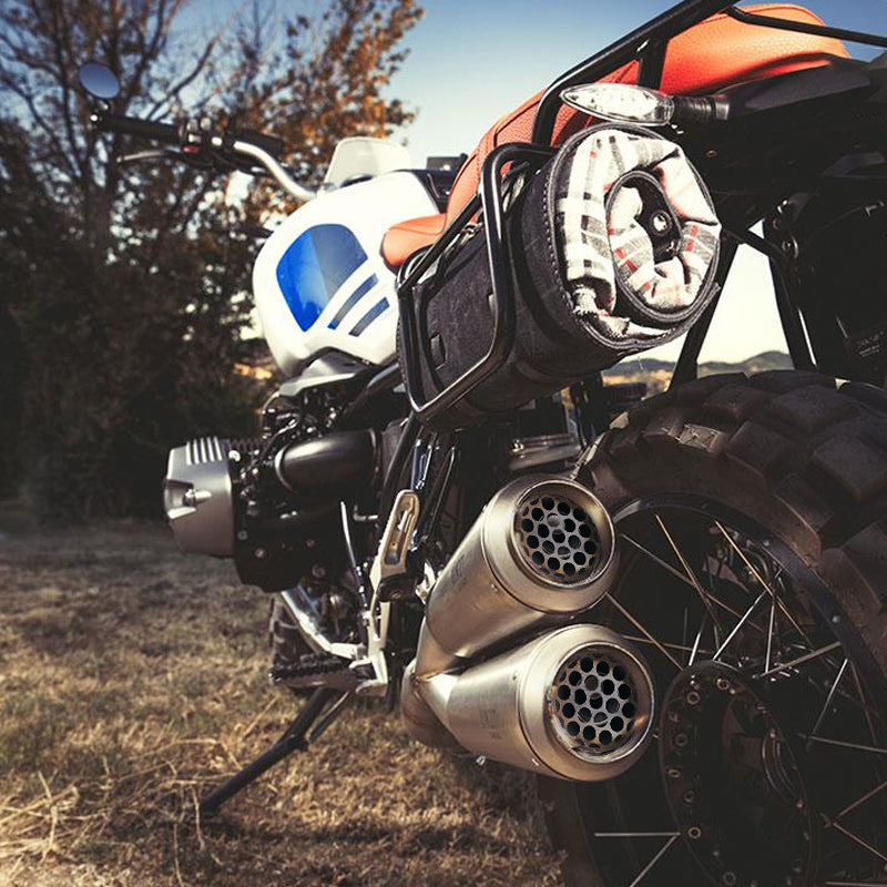BMW R nineT 1200 Racer [2017-2020] - Doppelauspuff aus Titan mit sichtbaren Schweißnähten