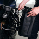 BMW F 900 GS [2023-] - Aluminiumplatte + Schnellkupplung und Verschluss aus Edelstahl (Schalldämpferseite)