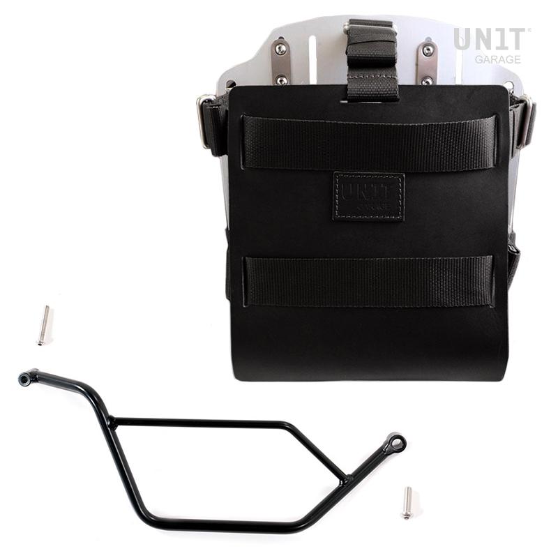 BMW R 850 GS / R 1100 GS / R 1150 GS Adventure [1994-2004] - portabolsas de aluminio + frontal de cuero ajustable, enganche rápido. + marco