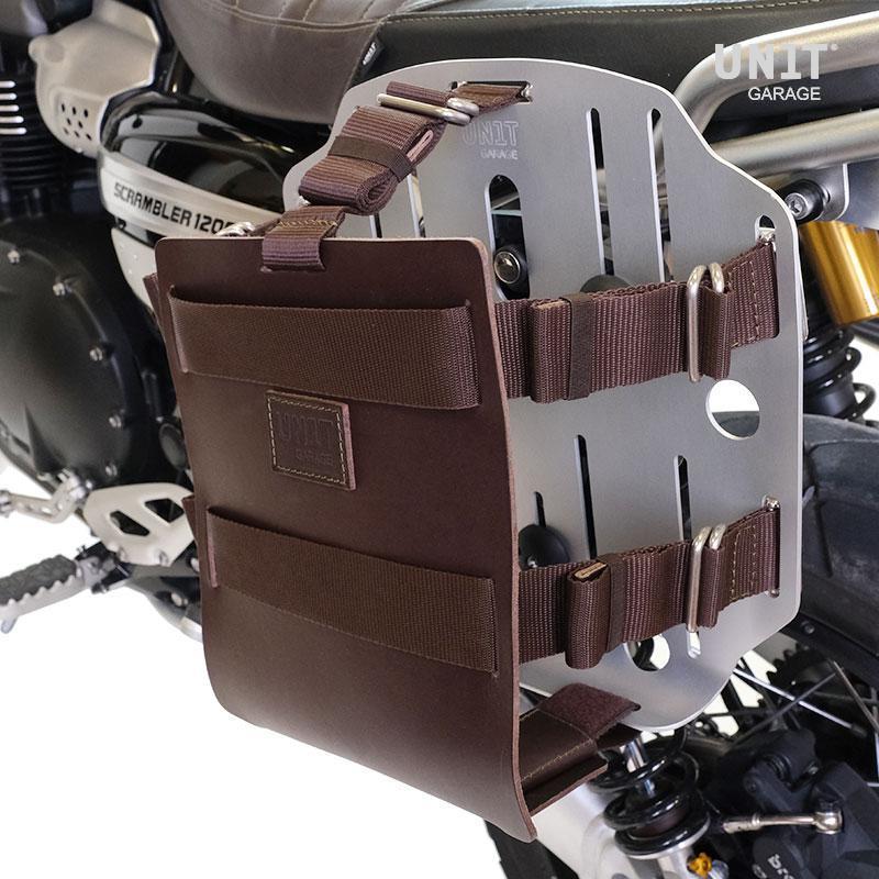 BMW R 850 GS / R 1100 GS / R 1150 GS Adventure [1994-2004] - portabolsas de aluminio + frontal de cuero ajustable, enganche rápido. + marco