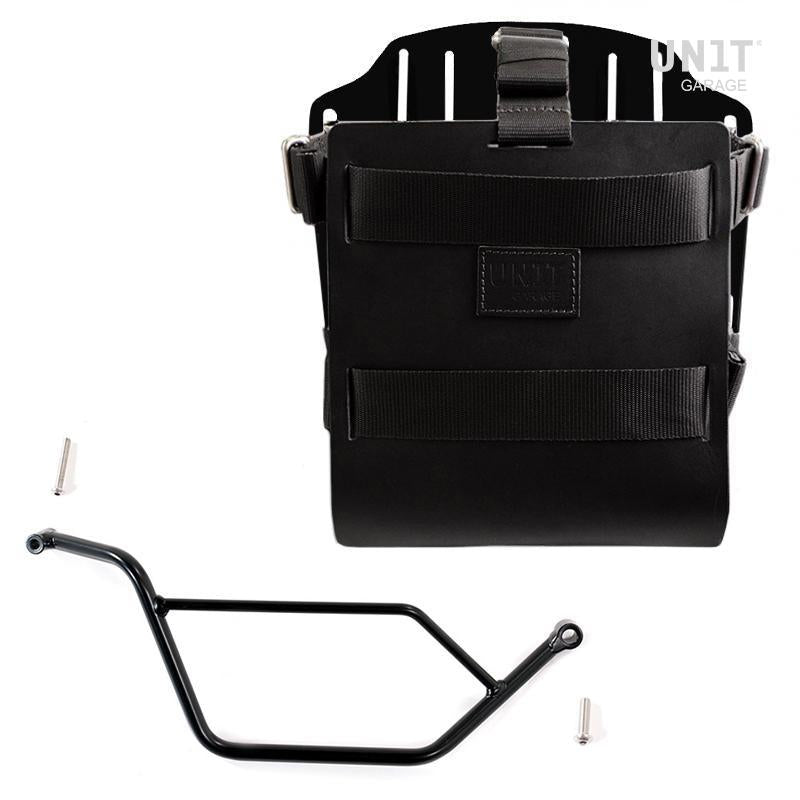 BMW R 850 GS / R 1100 GS / R 1150 GS Adventure [1994-2004] - portabolsas de aluminio + frontal de cuero ajustable, enganche rápido. + marco