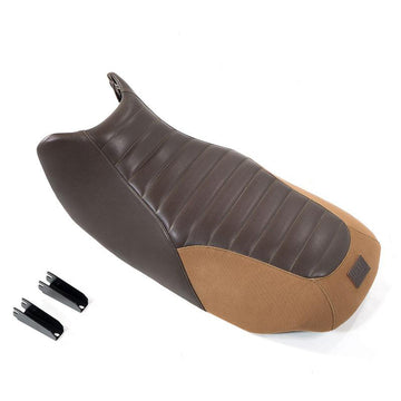BMW R 1150 R [2000-2006] - Brauner Leder- und Canvas-Sattel für