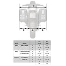 BMW R nineT 1200 Racer [2017-2020] - Kultige Seitentasche aus Spaltleder 40L - 50L + Aluminiumplatte + rechter Rahmen für Atlas Aluminiumtasche