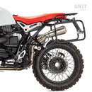 BMW R nineT 1200 Racer [2017-2020] - Paar Cult-Seitentaschen aus Spaltleder 40L - 50L + Aluminiumplatte + Atlas Aluminium Taschenrahmen