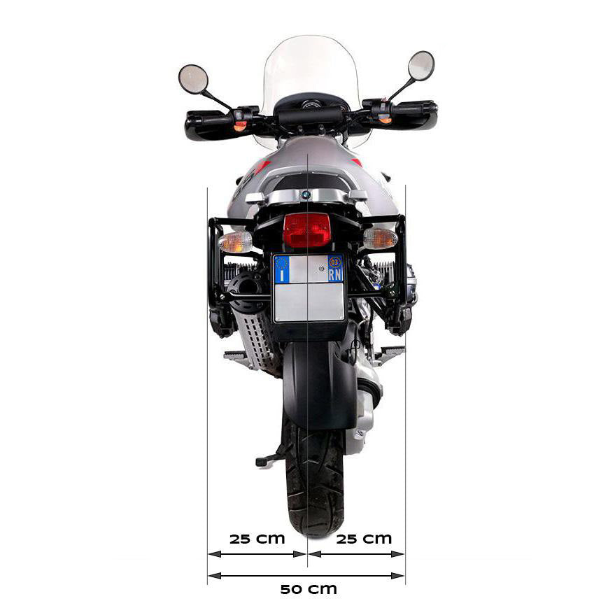 BMW R 1150 R [2000-2006] - Juego de maletas laterales Atlas de aluminio 48L + 48L con marco de bolsa