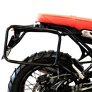 BMW R nineT 1200 Racer [2017-2020] - Kultige Seitentasche aus Spaltleder 40L - 50L + Aluminiumplatte + rechter Rahmen für Atlas Aluminiumtasche